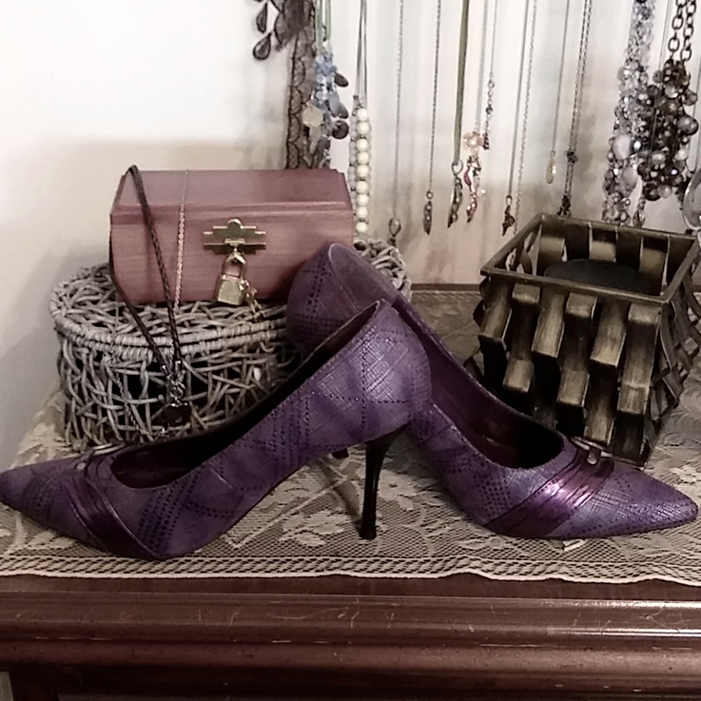 Selina Steam Punk Purple Heels 10